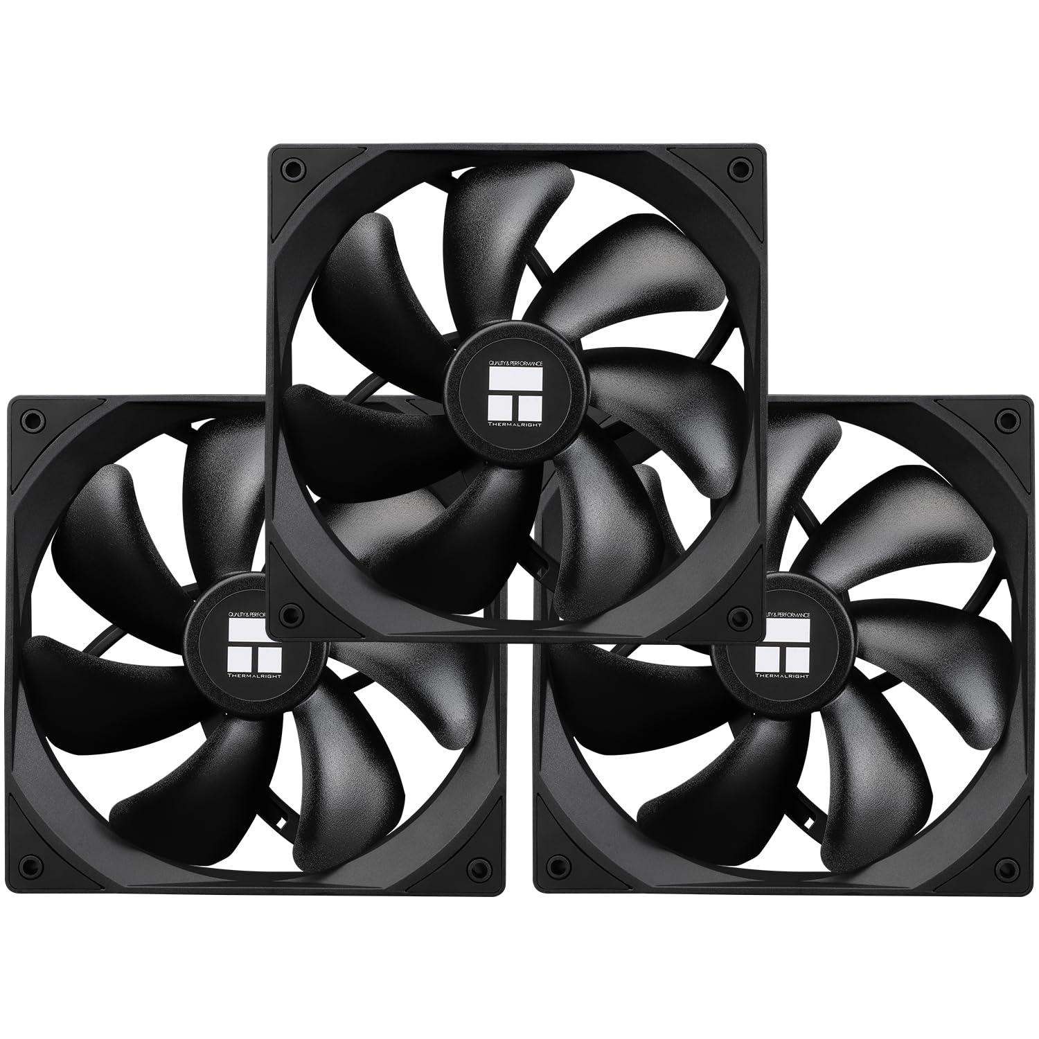 Photo 1 of Thermalright TL-C14C X3 CPU Fan, 140mm Case Cooler, 4Pin PWM Silent Computer Fan with S-FDB Bearing, 3 Packs,up to 1500RPM PC Cooling (Black)