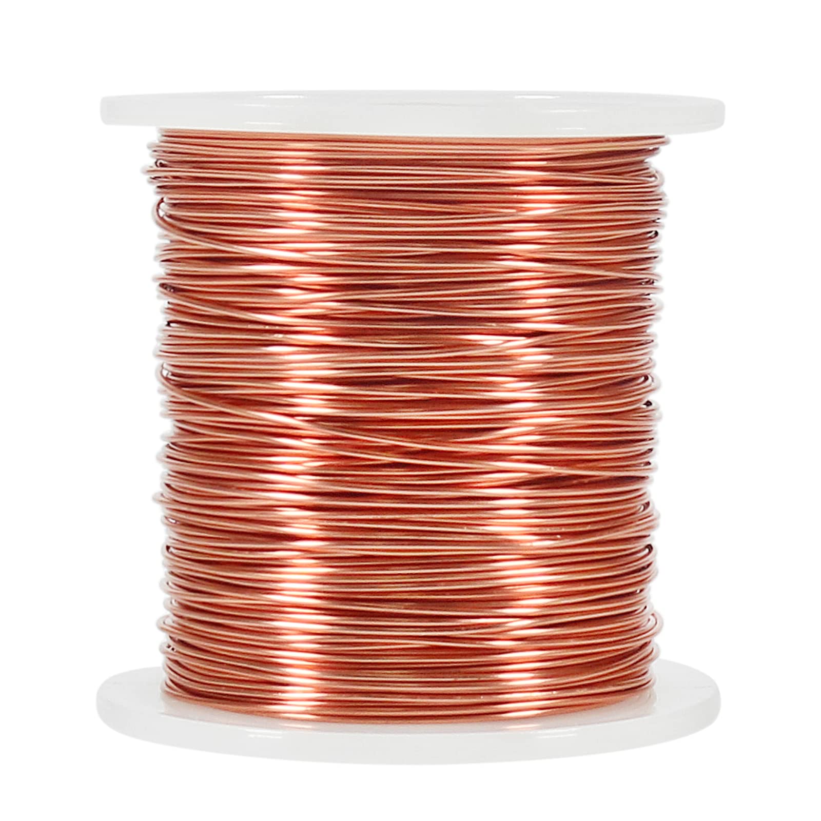 GINOYA 20 Gauge 0.8mm Aluminum Craft Wire, 328 Feet 100m Bendable Metal Wire with Spool for Florist Wire Craft Jewelry Making(Copper)
