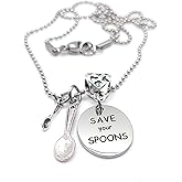 Pammytail Spoon Necklace - Save Your Spoons - Chronic illness Spoonie Jewelry for Women