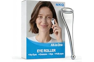 NKQ Metal Eye Roller for Chalazion and MGD,Eyelid Massager Wand for Dry Eyes Relief,Improve Meibum Flow & Unblock Oil Glands,