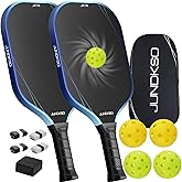 Pickleball Paddles Set of 2 - Graphite Carbon Fiber Pickle Ball Paddle Composite -USAPA Approved Pro Pickle Racket -14mm Lightweight PP Honeycomb Core -Men's and Women's Outdoor Game Gift Set/Blue