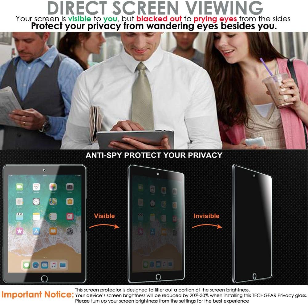 TECHGEAR Anti Spy iPad Air 4, 4th Generation, PRIVACY Glass Edition - Image 5