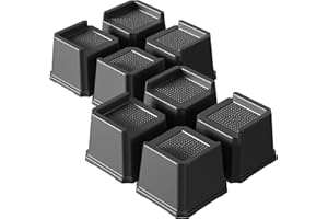 Napnapday Bed Risers 3 Inch Heavy Duty 8 Pack L-Shaped Bed Furniture Elevators 1,500 lbs Oversized Lifts Up Riser for Sofa and Table
