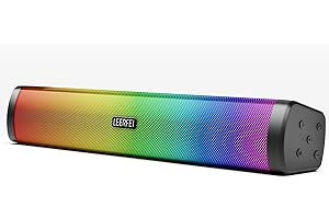 OOYY Home Portable Bluetooth Speaker with Colorful Flashing Lights, Wireless Bluetooth Sound Bar, Perfect for Home Theater and Gaming