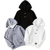 JOLYSHILD Boys Long Sleeve Hooded Sweatshirt 3 Piece Pullover Hoodie Sweatshirts with Pocket Multicolor 4-12Y