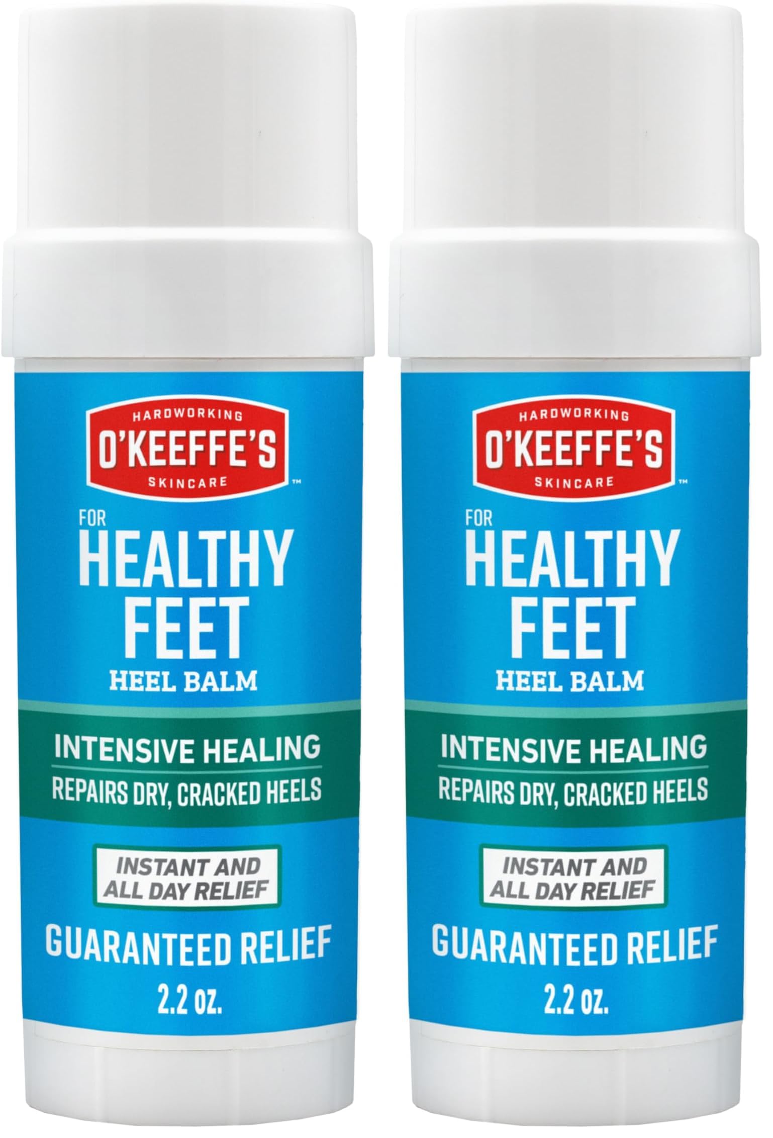 O'Keeffe's for Healthy Feet Intensive Healing Balm; Guaranteed Relief for Extremely Dry; Cracked Feet; Heel Balm that Instantly Fills Dry; Cracked Heels; 2.2oz Balm Stick, (Pack of 2) Image