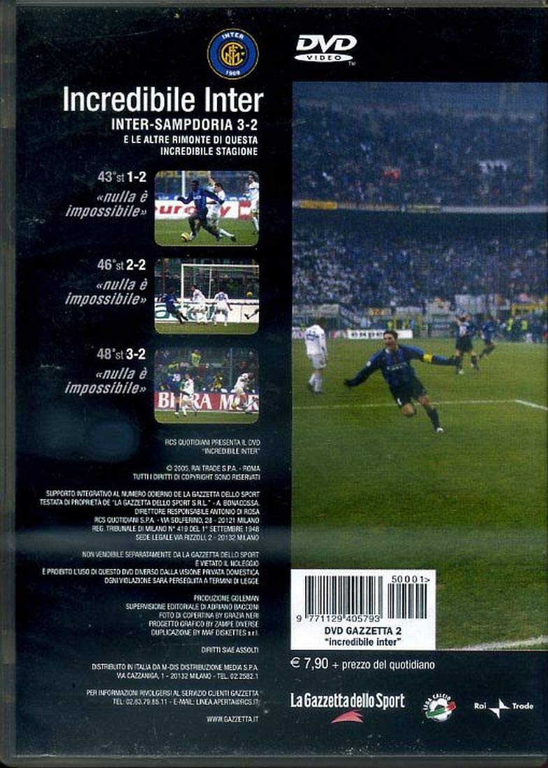 Incredibile Inter Inter Sampdoria 3 2 E Le Altre Rimonte Amazon It Film E Tv