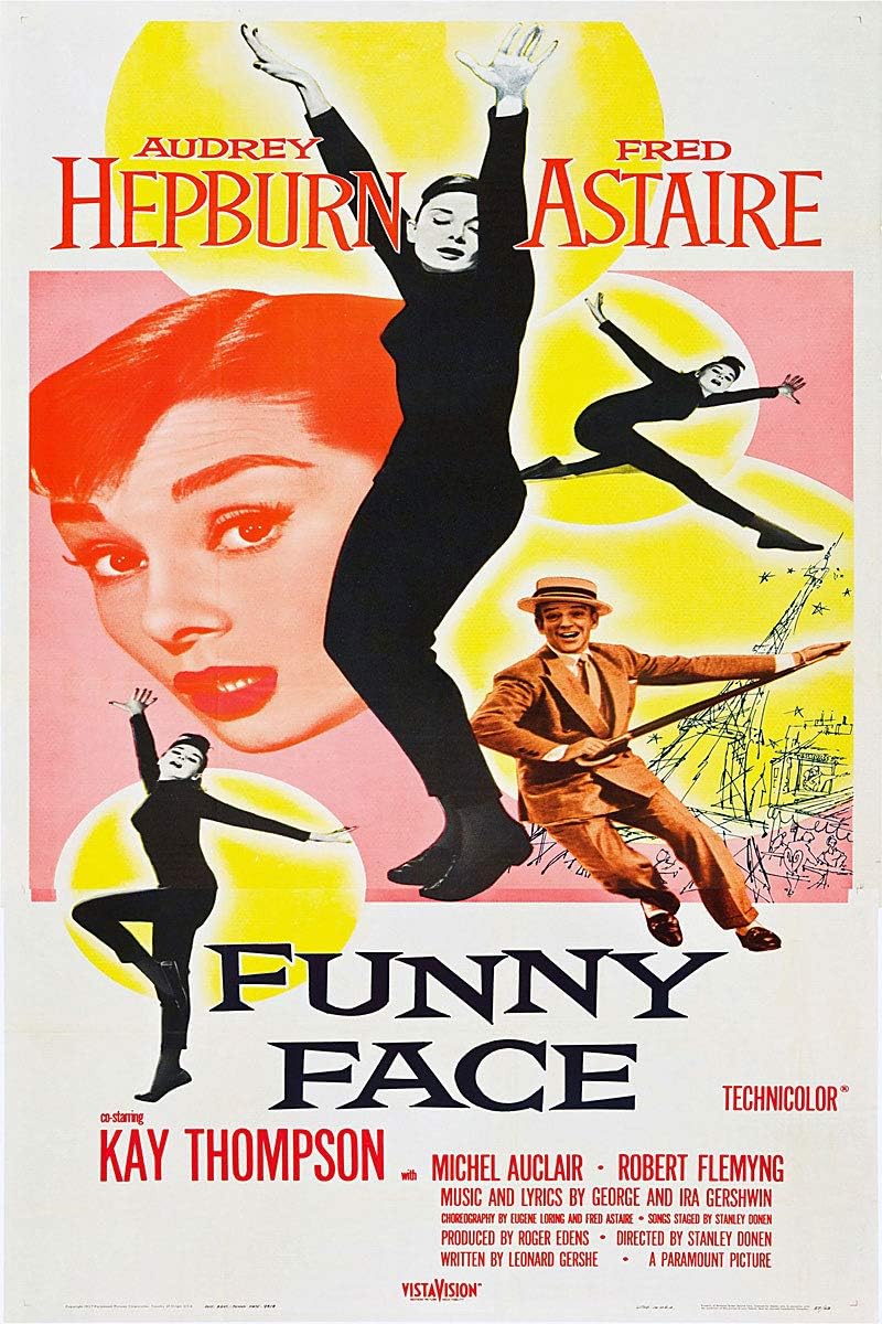American Gift Services - Funny Face Vintage Audrey Hepburn Fred Astaire Movie Poster - 24x36