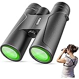 12X42 Binoculars for Adults and Kids with Harness Strap-OVIFM Small Night Vision Binoculars for Bird Watching,Powerful Compac