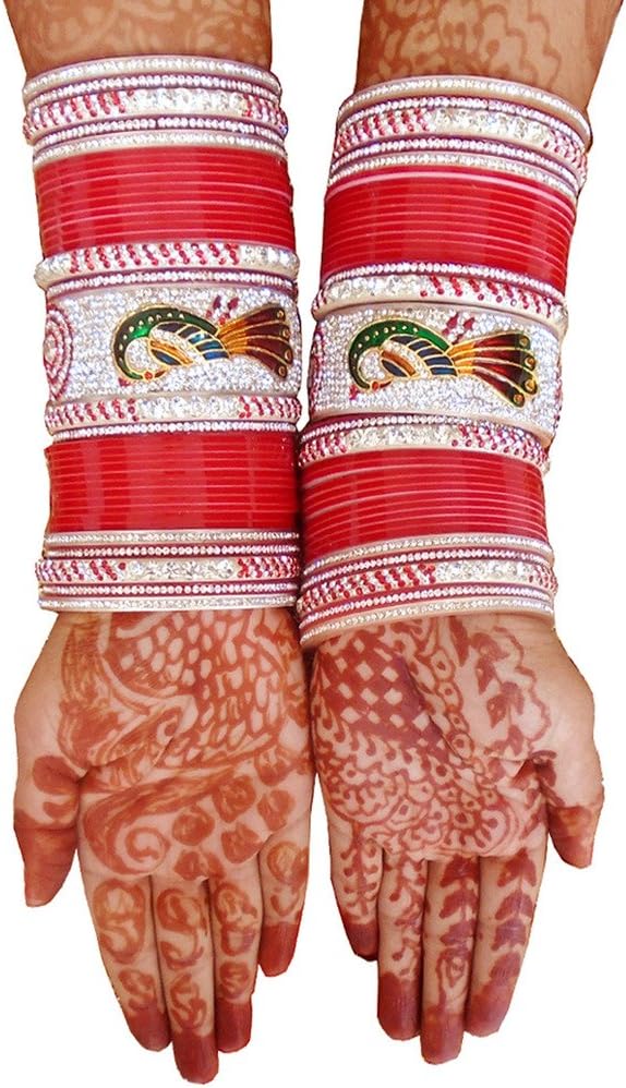 Saluja Punjabi Juti Women's Wedding Bridal Chura Bangle Sets