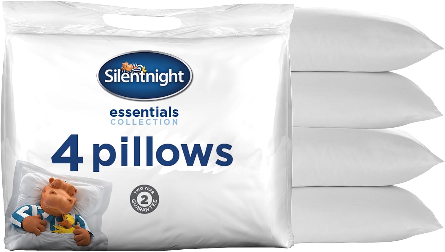 Silentnight Classic Hollowfibre Pillow - 4 Pack, White, 4 Count (Pack of 1) - Image 3