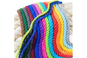 Paracord Planet Twisted Cotton Rope - Choose from 5 Sizes & 24 Colors - Lengths Range from 10'-100' Hanks & 300'-600' Spools