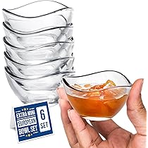 Orgingift 6-Piece Mini Glass Sauce Bowls – Crystal Cut Dessert Bowls For Jam, Honey & More - View #10