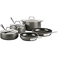 All-Clad HA1 Hard Anodized Nonstick Pots and Pans Set Non Stick Cookware Sets, Oven Broiler Safe 500F, Black