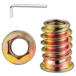 Wensilon 5/16”-20 100Pcs Threaded Insert for Wood