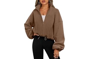AUTOMET Womens Zip Up Hoodies Oversized Sweatshirts Long Sleeve Crop Sherpa Fall Outfits Fashion Clothes 2024