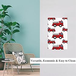 Pznen Light Switch Cover Plate, Fire Truck Cartoon