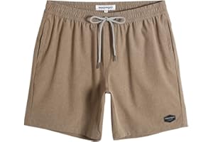 maamgic Mens 7" Stretch Swim Trunks Quick Dry Mesh Lining Swimwear Bathing Suits