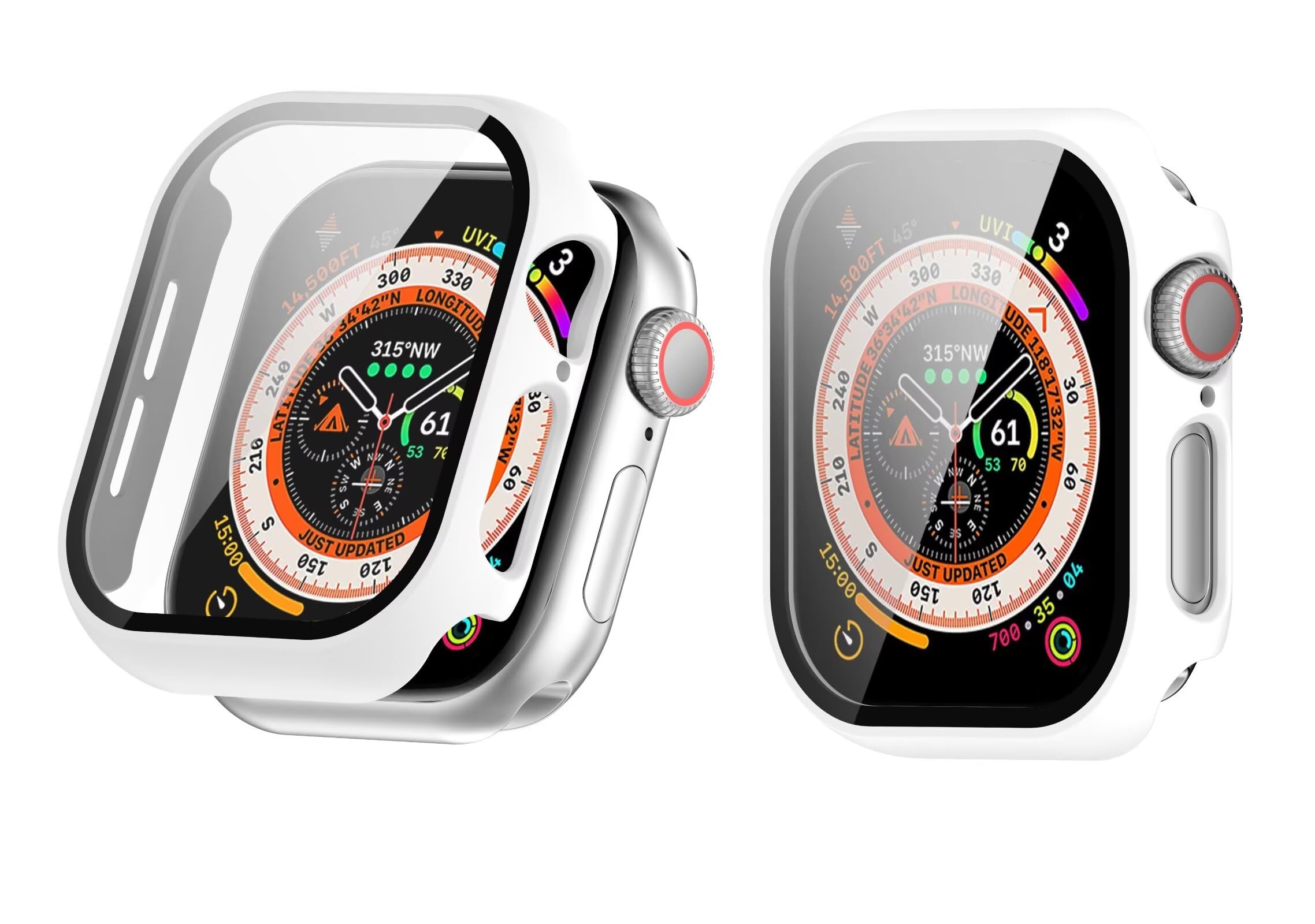 TINGYR 2 Pack Case Compatible with Apple Watch Series 10 42mm, PC + Tempered Glass to Protect the Screen, Anti/fall, All/Inclusive Watch Case Compatible with Apple Watch Series 10 42mm.