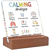 Mental Health Gifts, School Counselor Gifts, Counseling Office Must Haves Decor, Mental Health Office Decor for Desk, Gentle Calming Acrylic Sign With Wooden Stand, Positive Gifts for Teens Kids