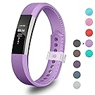 GreenInsync Fitbit Alta Bands,Fitbit Alta Replacement Band Large Accessory Bands for Fitbit Alta/Fitbit Alta HR/Fitbit Ace Wristbands with Metal Clasp and Ultrathin Fastener (Purple)