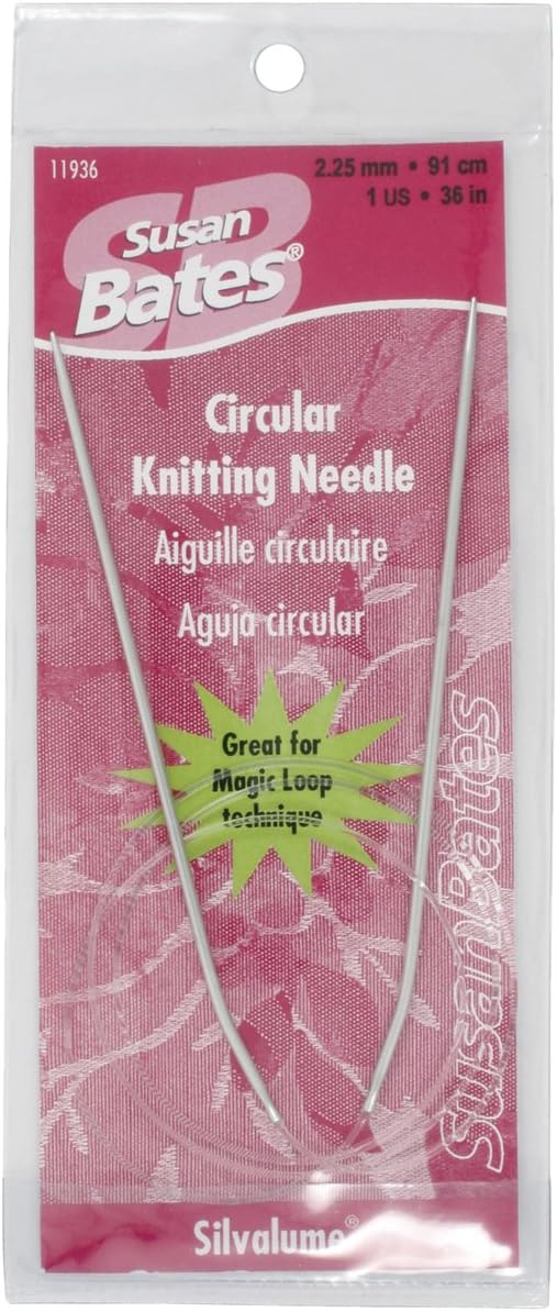Silvalume Circular Knitting Needles 36"-Size 1/2.25mm