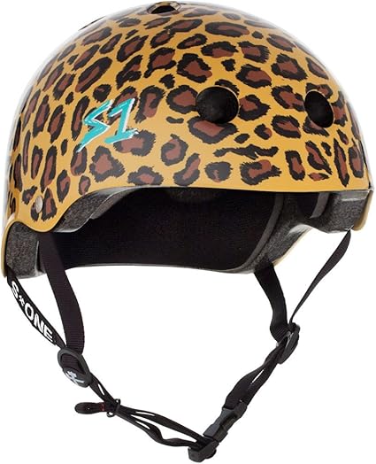leopard print bike helmet