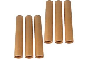 jojofuny Craft Tubes 6Pcs 30Cm Brown Cardboard Rolls for Art Creations and Document Storage Solutions