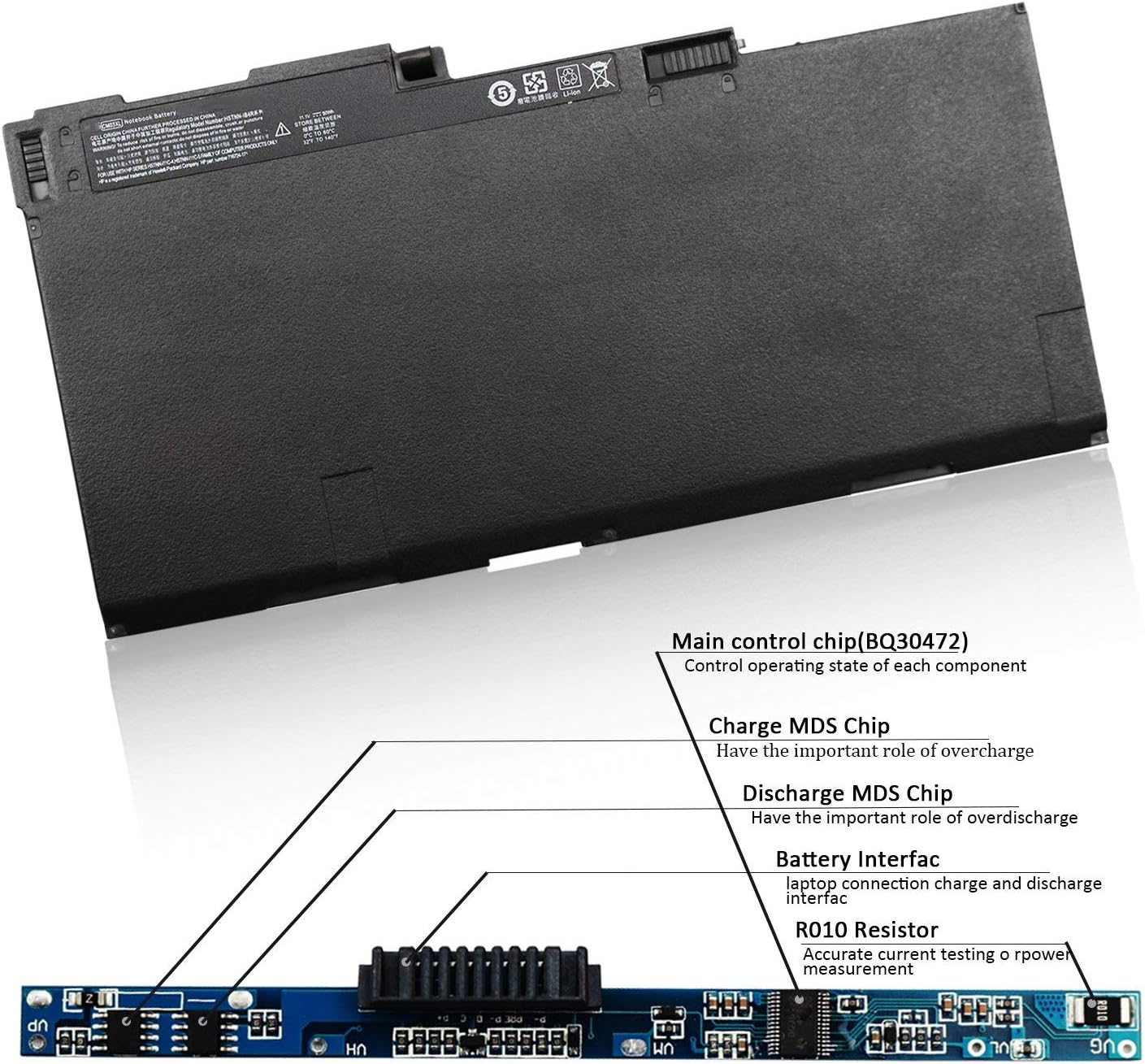 ASKC 50Wh CM03XL CM03 Laptop Battery for HP EliteBook 740 745 750 755 840 845 850 855 G1 G2 HP ZBook 14 15U 716723-271 717376-001 716724-421 E7U24AA HSTNN-IB4R HSTNN-DB4Q - Image 5