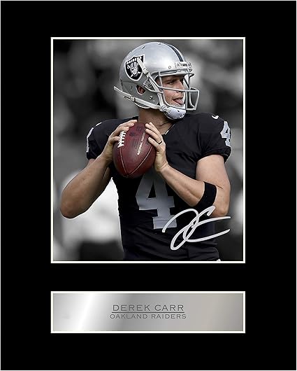 derek carr signed football