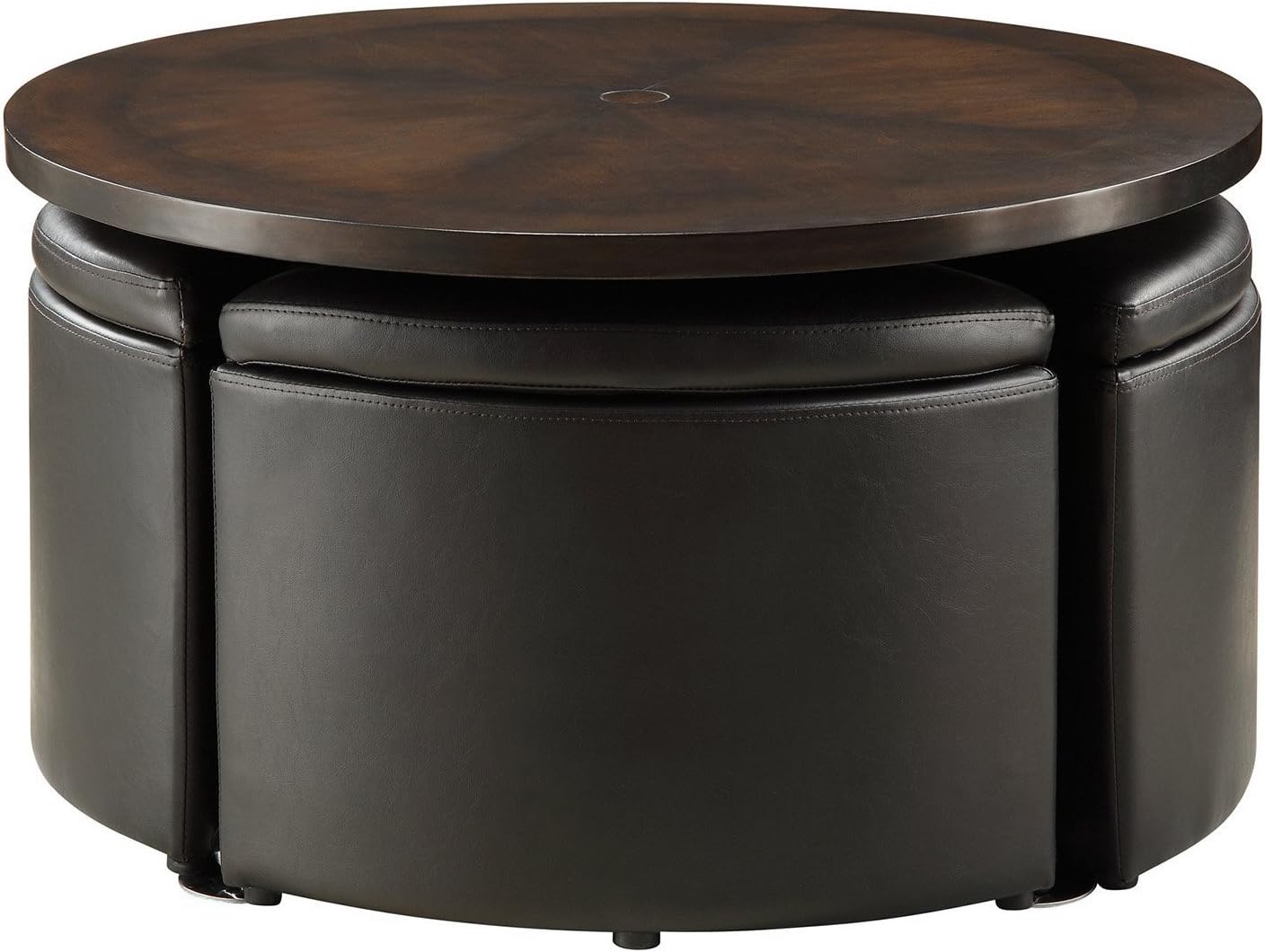 Home Creek Hydraulic Lift Cocktail Table with Storage Ottomans