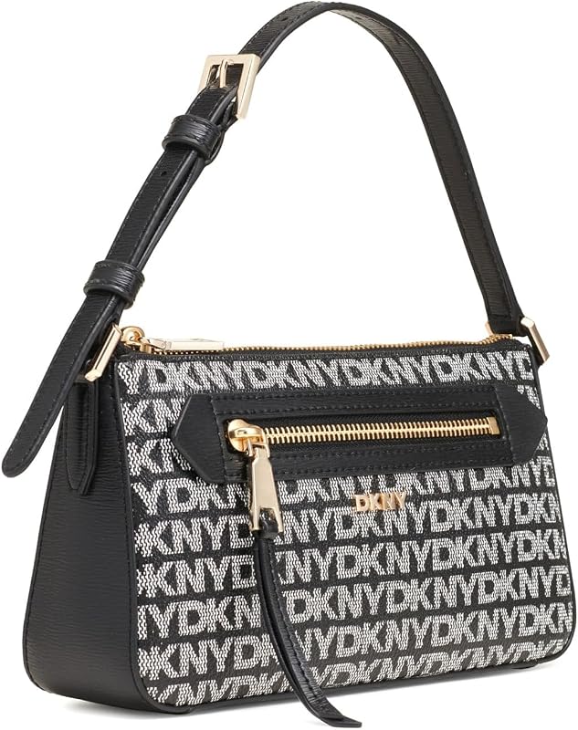 Bryant Ave Top Zip Demi Crossbody para mujer, Black Logo Black
