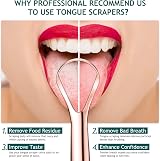 Easkep Tongue Scraper 2 Pack Wide-Head Stainless Steel Cleaner Box Included view 3