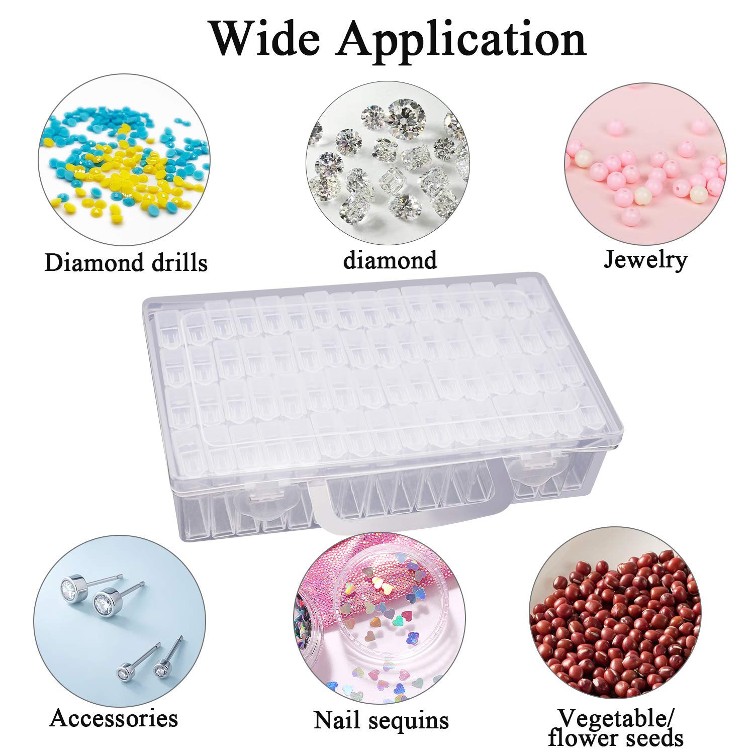 ARTDOT Diamond Painting Storage Containers, Portable Bead Storage
