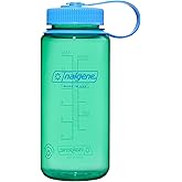 Nalgene Water Bottle - Lightweight Sustain Tritan BPA-Free Shatterproof Bottle for Backpacking, Hiking, Gym, 16 OZ, Wide Mouth, Pastel Green