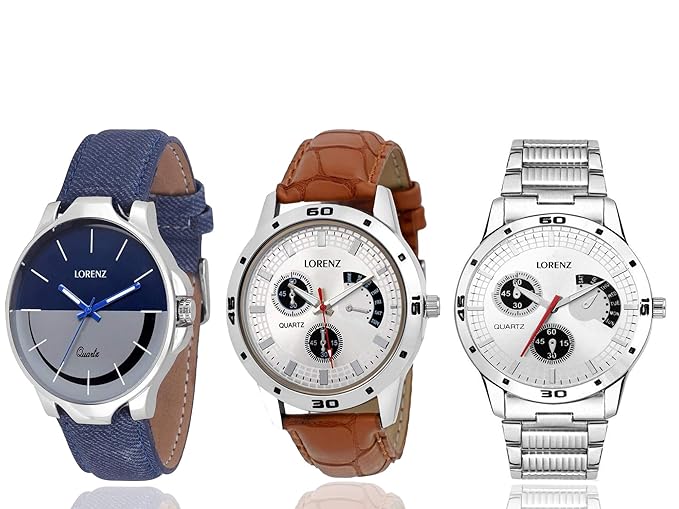 MK-585960A Combo of 3 Stylish Watches for Men
