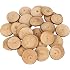 30 Tranches De Bois Naturel Avec Trous + Corde - Diamètre 6-7cm - Pour Décoration Noël, Mariage, Bricolage, Peinture - 4