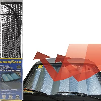 Goodyear Universal Folding Car Sun Shade Windscreen 130x60 cm 2pc