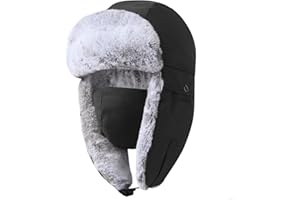 GADIEMKENSD Winter Trapper Hat with Ear Flap Chin Strap and Windproof Mask