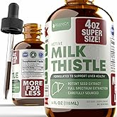 Rejuvica Health Active Milk Thistle 4oz XL Super Size - Advanced Milk Thistle Seed Liquid Extract Drops - May Support The Liver - Vegan Sugar Free Non GMO Tincture