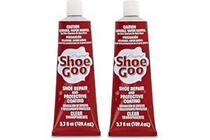 SHOEGOO Shoe Goo Repair Adhesive for Fixing Worn Shoes or Boots, Clear, 3.7 Oz (2pc)
