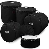 5-Piece Drum Case Set - Travel Bags for Standard