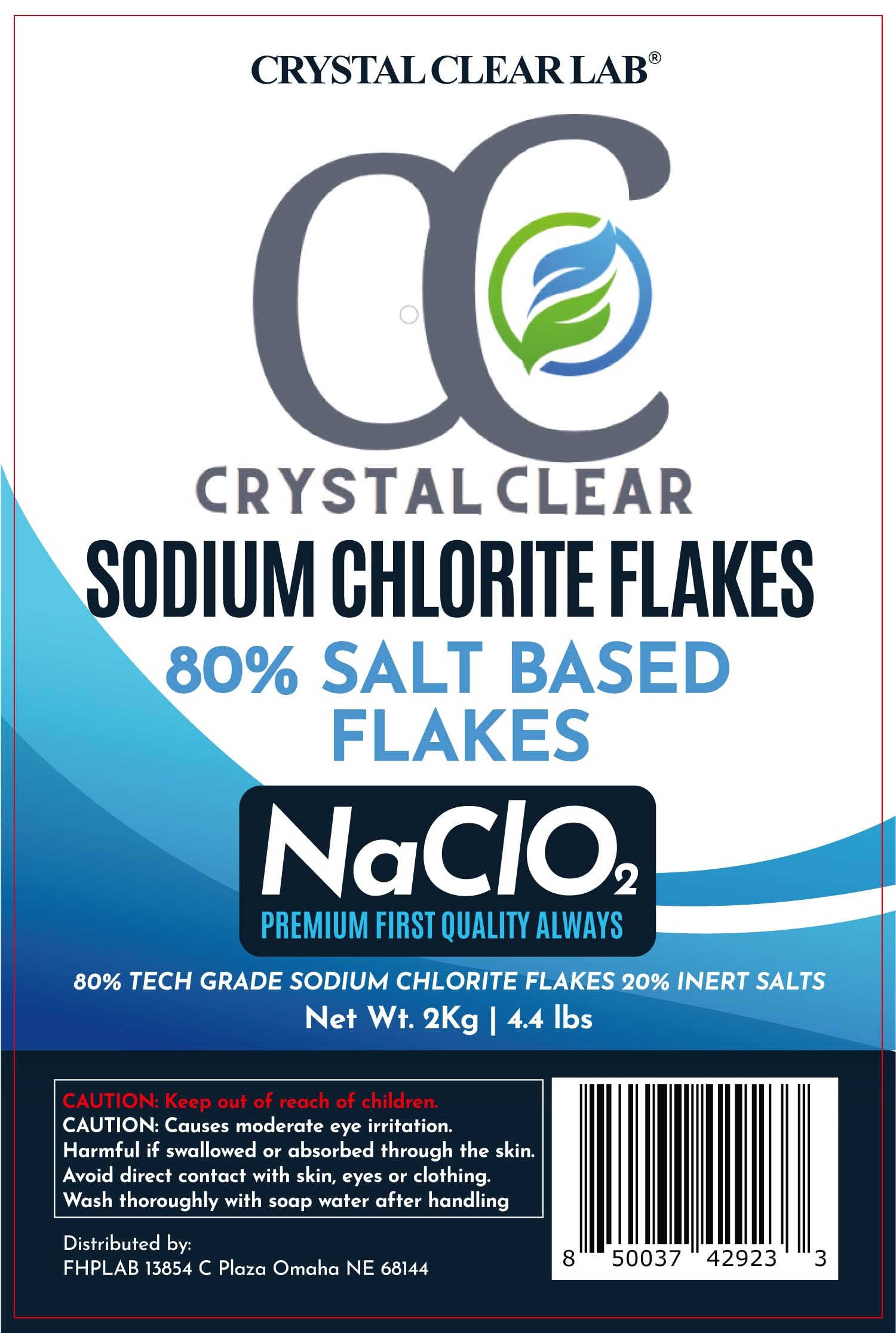 CrystalClearLab Chlorine Dioxide Sodium Chlorite Flakes 80 Tech