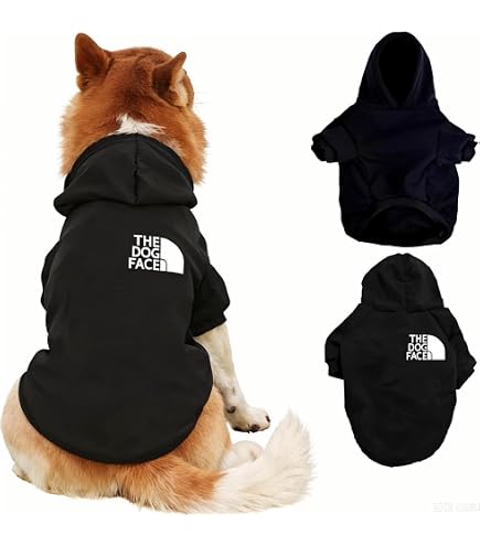 Izefia Hondenhoodie 'I Love My Dad' – Fleece Trui Met Katoen, Warme Winterhoodie Voor Kleine Honden, Maat XL (blauw)
