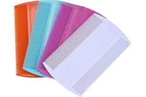 Srutueo 4pcs Lice Combs, Double sided Pet Combs, Cat Dog Pet Grooming Fine Tooth Hair Combs