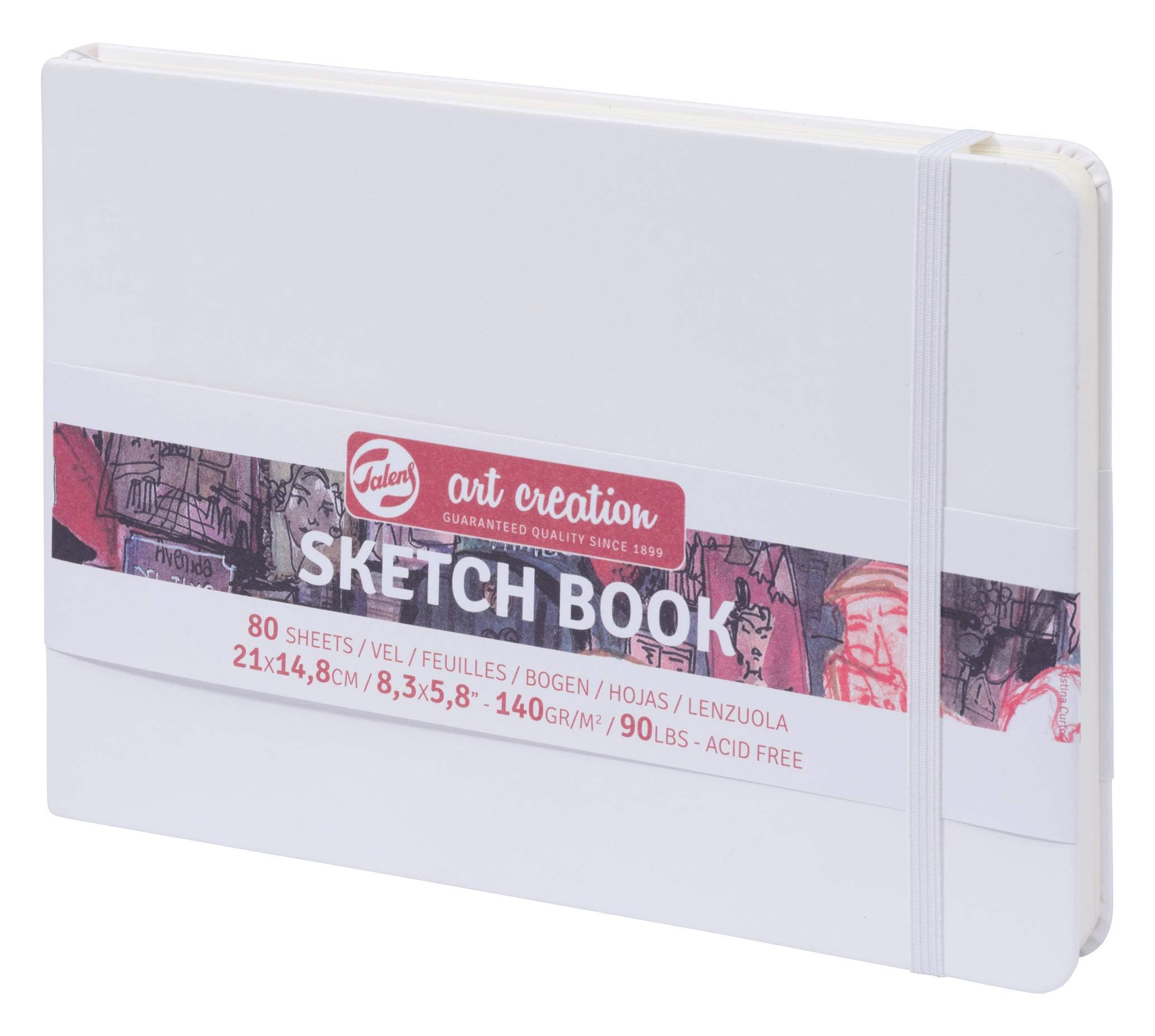 Talens Art Creation Sketchbook 80 Sheets, 21 cm x 14.8 cm, White