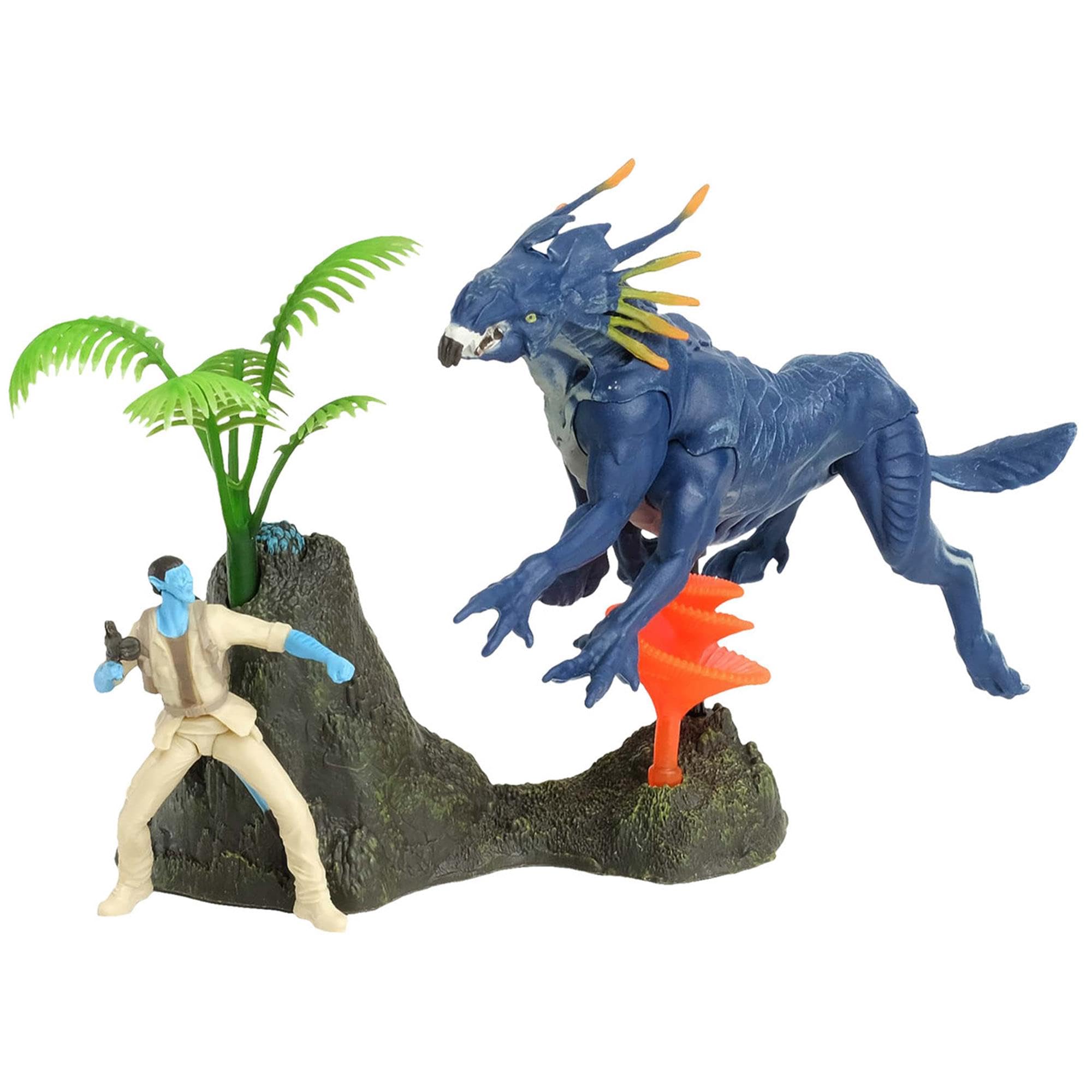 McFarlane Toys - Disney Avatar – World of Pandora Jake Sully Vs Thanator Avatar Movie Action Figure – Disney Toys – collectible Figure – Ages 8+
