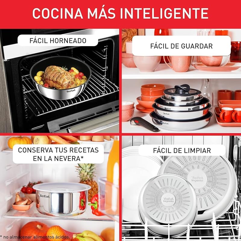 Ingenio Emotion - Juego de 5 Piezas, Acero inoxidable