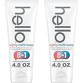 hello 8-in-1 Mighty Multi-Tasker Fluoride Toothpaste, Mint, 2 Pack, 4 oz | Anticavity, Antigingivitis, Antisensitivity, Stren