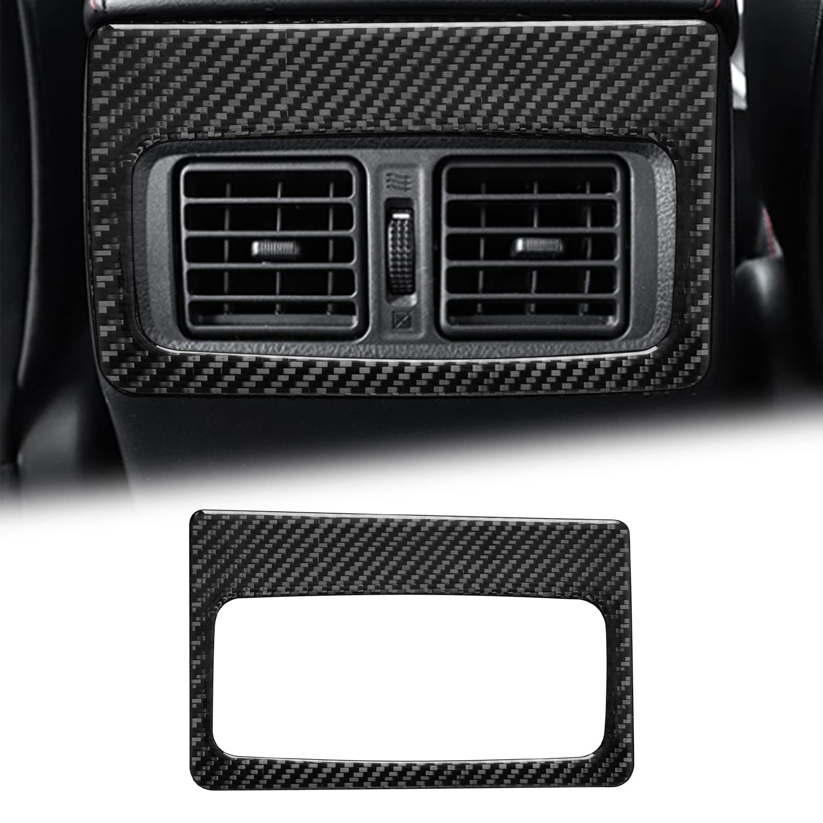 Photo 1 of BLAKAYA Compatible with Carbon Fiber Rear Air Outlet Frame Trim Interior Accessories for Toyota 4Runner SUV 2010-2024 (1PCS Black)